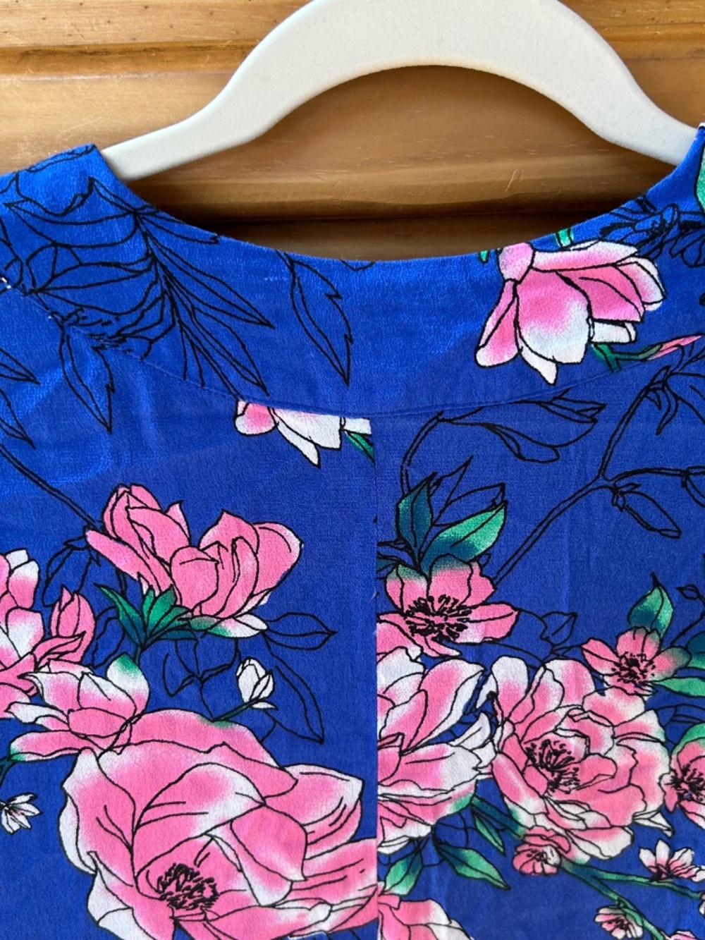 G.I.L.I. Kimono Robe Floral Duster‎ Cardigan 3/4 Wide Sleeves 100% Viscose XS - Picture 5 of 9